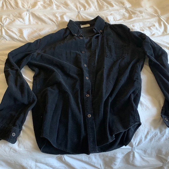 Black Cordoroy Light Over Shirt - Picture 1 of 2